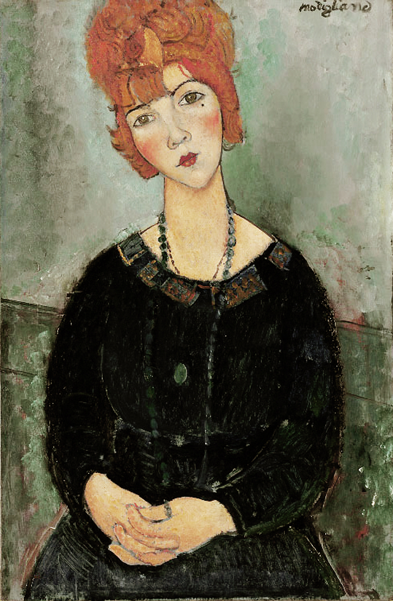 Photo:  Amedeo Modigliani,Woman with a Necklace, 1917